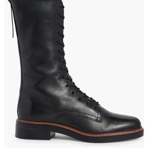 Reformation Ada size 10  Black Leather Lace-Up Boots in great shape